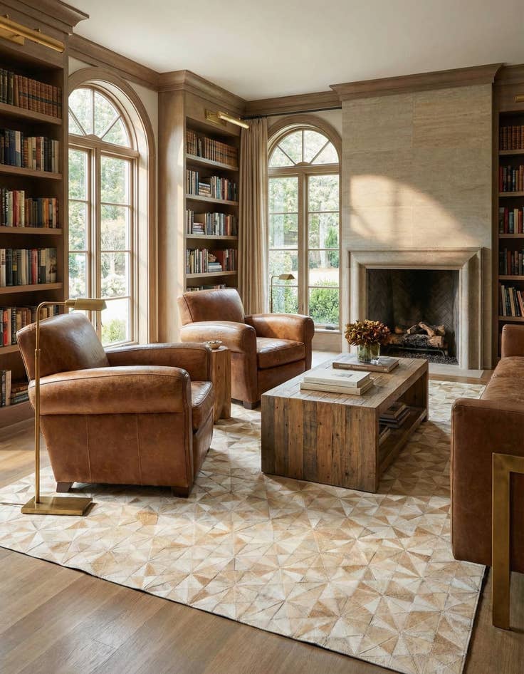 Detail image of 5' 9 x 7' 8 Cowhide Stocks Rug