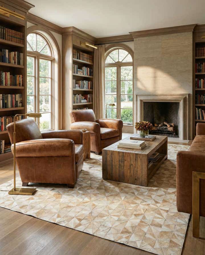 5' 9 x 7' 8 Cowhide Stocks Rug