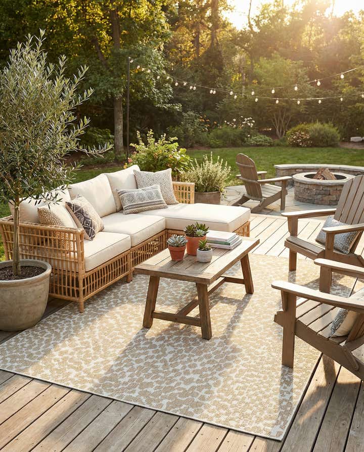 7' 10 x 10' Easy-Clean Safari Indoor / Outdoor Rug