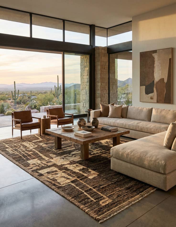 Detail image of 8' 10 x 12' 8  Hand Knotted Beni Marok Rug