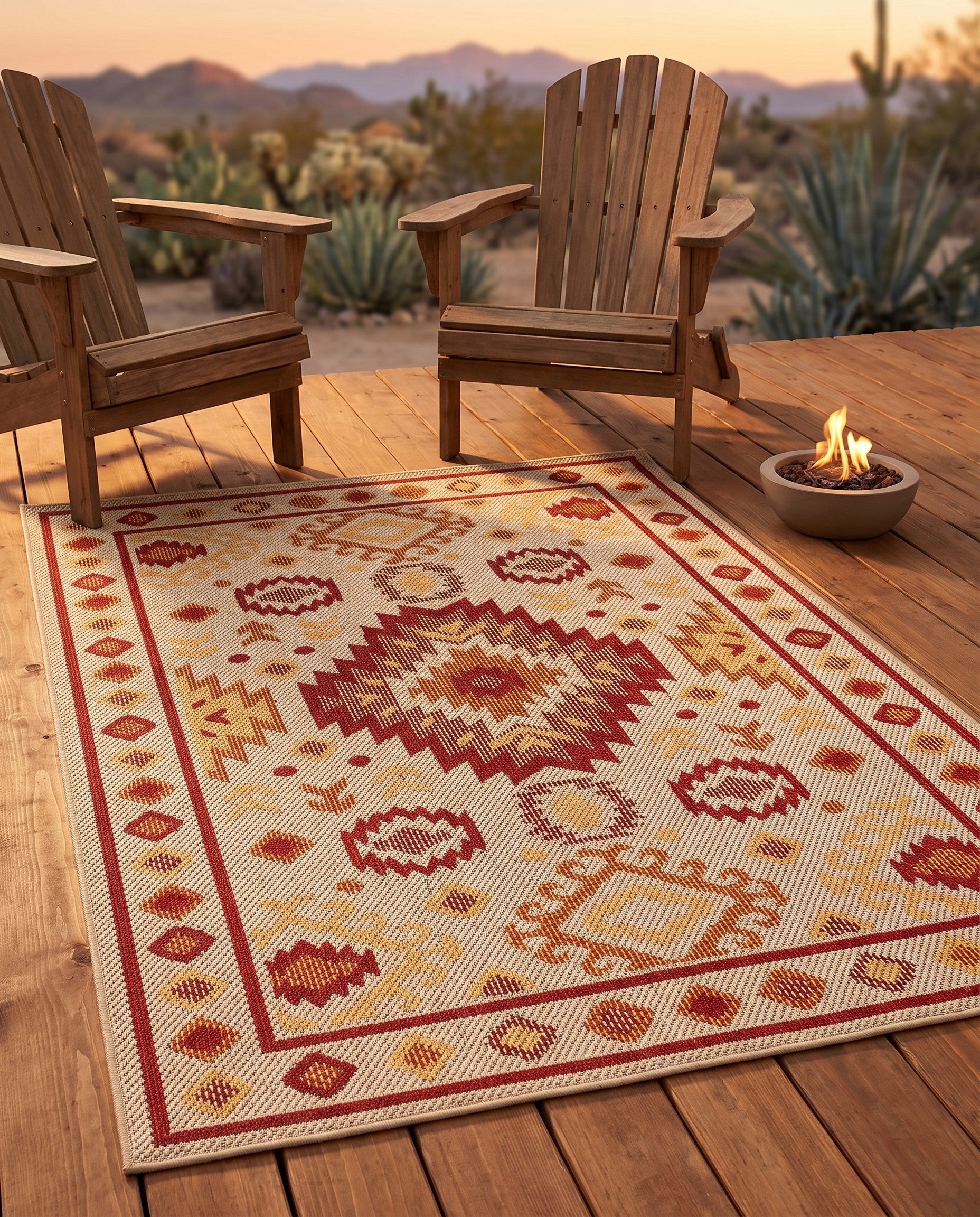 4' x 6' Easy-Clean Baja Indoor / Outdoor Rug