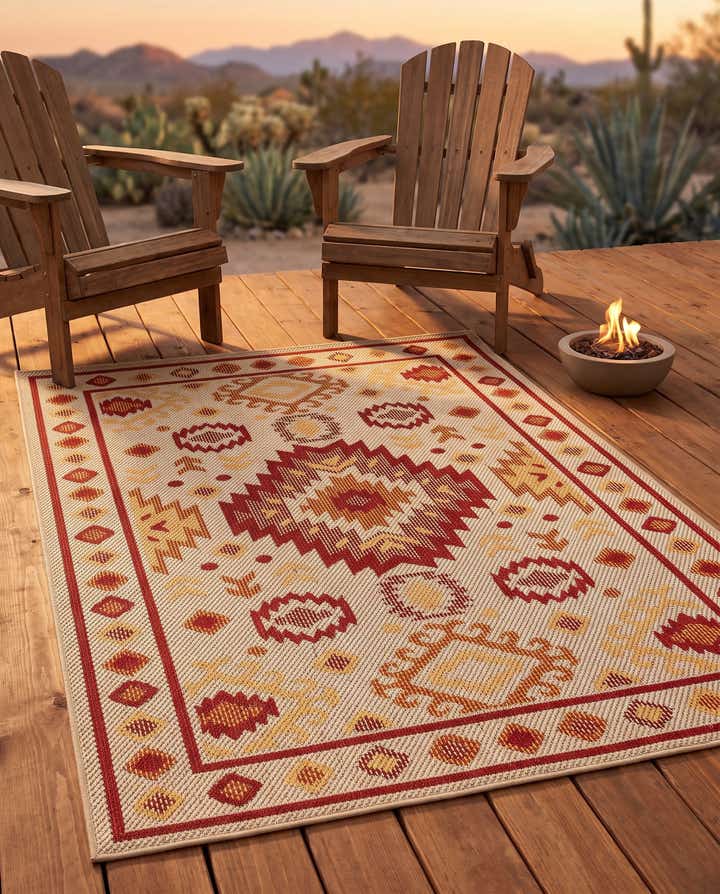 4' x 6' Easy-Clean Baja Indoor / Outdoor Rug