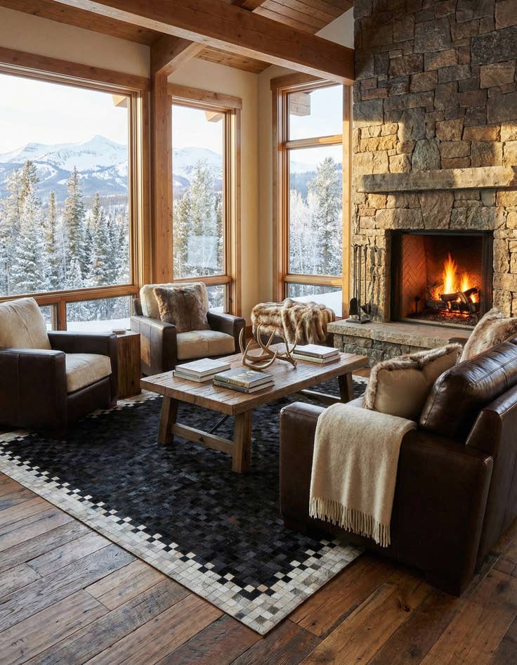 Detail image of  8' 2 x 9' 11 Cowhide - Patchwork Rug