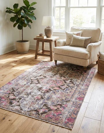 4' x 6' 3 Hand Knotted Ultra Vintage Persian Wool Rug