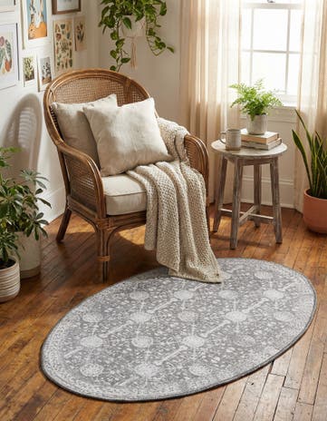 2' x 3' Washable Timeless Oval Rug