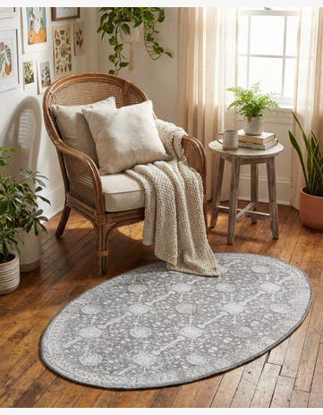 2' x 3' Washable Timeless Oval Rug