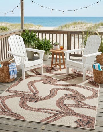 5' x 8' Easy-Clean Coastal Indoor / Outdoor Rug