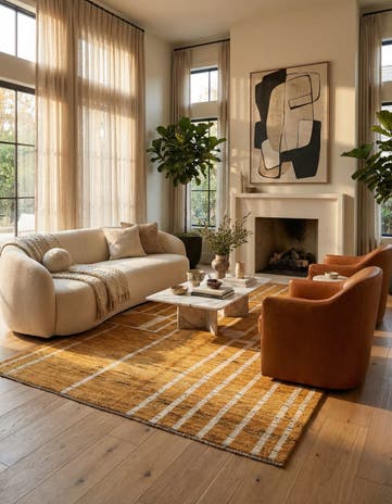 4' 11 x 7' 9 Hand Knotted Darya Wool Rug