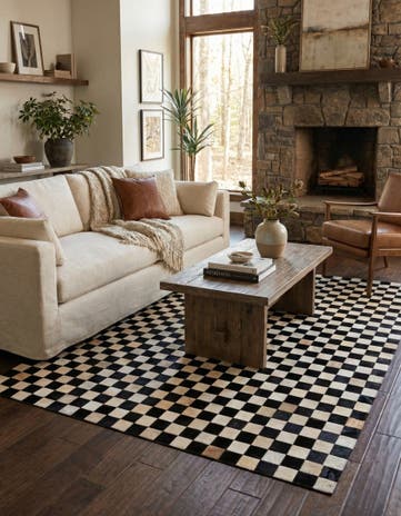 5' 8 x 7' 10 Cowhide Stocks Rug