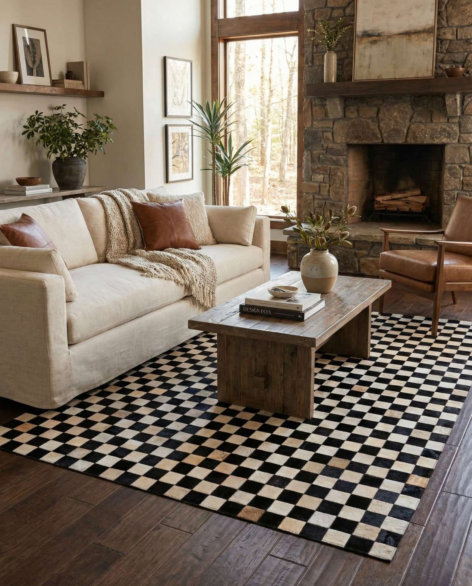 5' 8 x 7' 10 Cowhide Stocks Rug