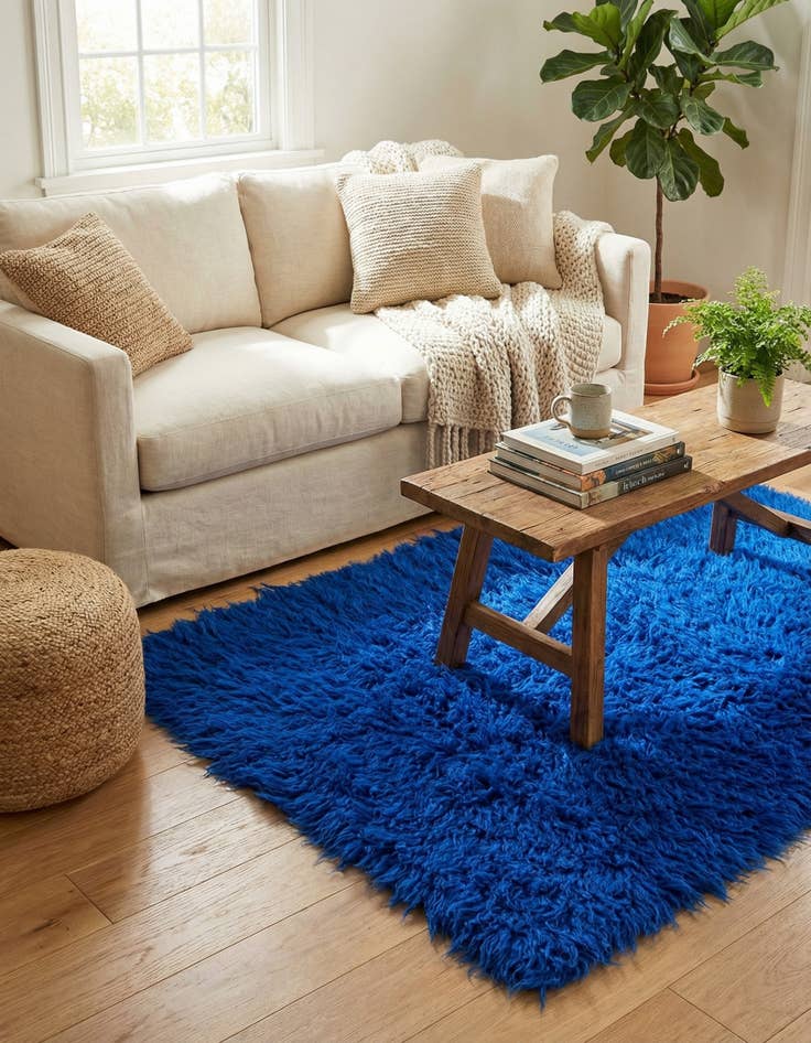 Detail image of 2' 4 x 4' 5  Hand Knotted Moroccan Wool Rug