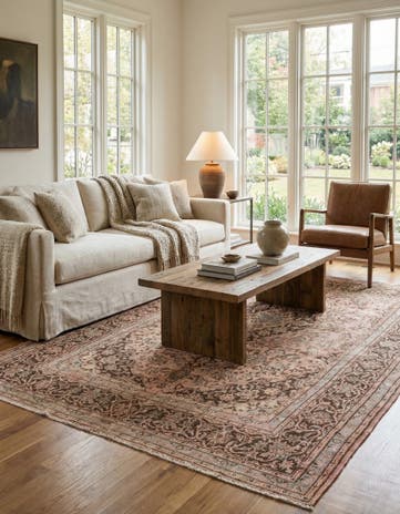 6' 3 x 7' 9 Hand Knotted Ultra Vintage Persian Wool Rug