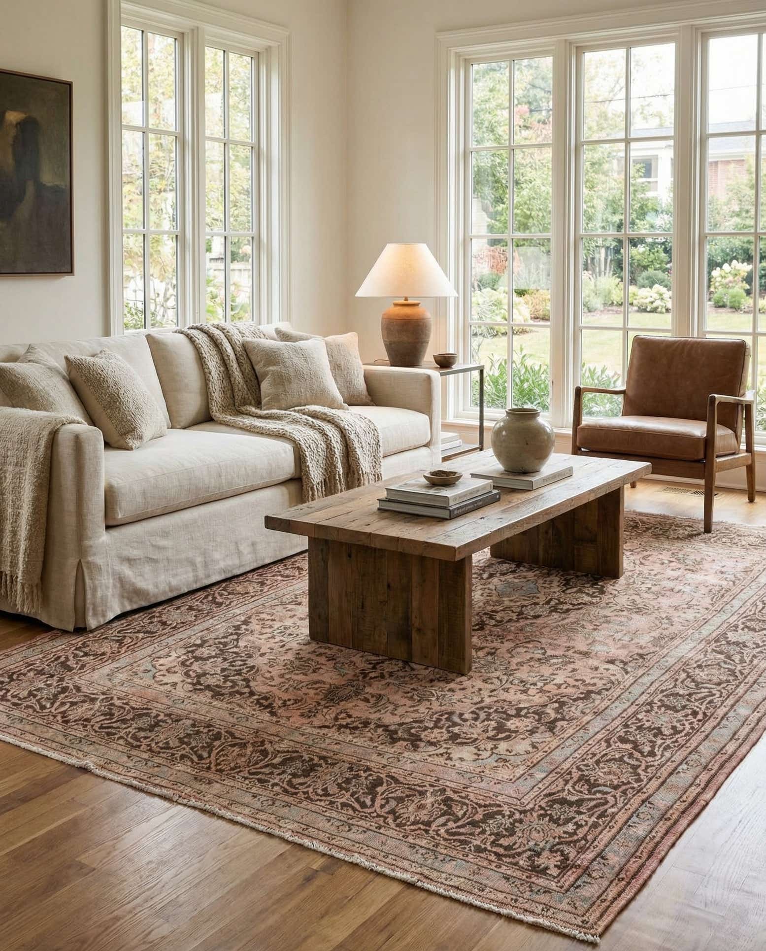 6' 3 x 7' 9 Hand Knotted Ultra Vintage Persian Wool Rug