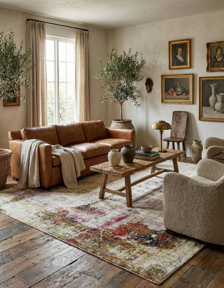 Detail image of  6' 3 x 7' 8  Hand Knotted Ultra Vintage Persian Wool Rug