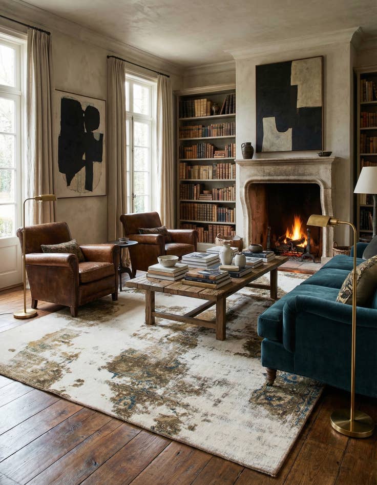 Detail image of 6' 8 x 9' 3  Hand Knotted Ultra Vintage Persian Wool Rug