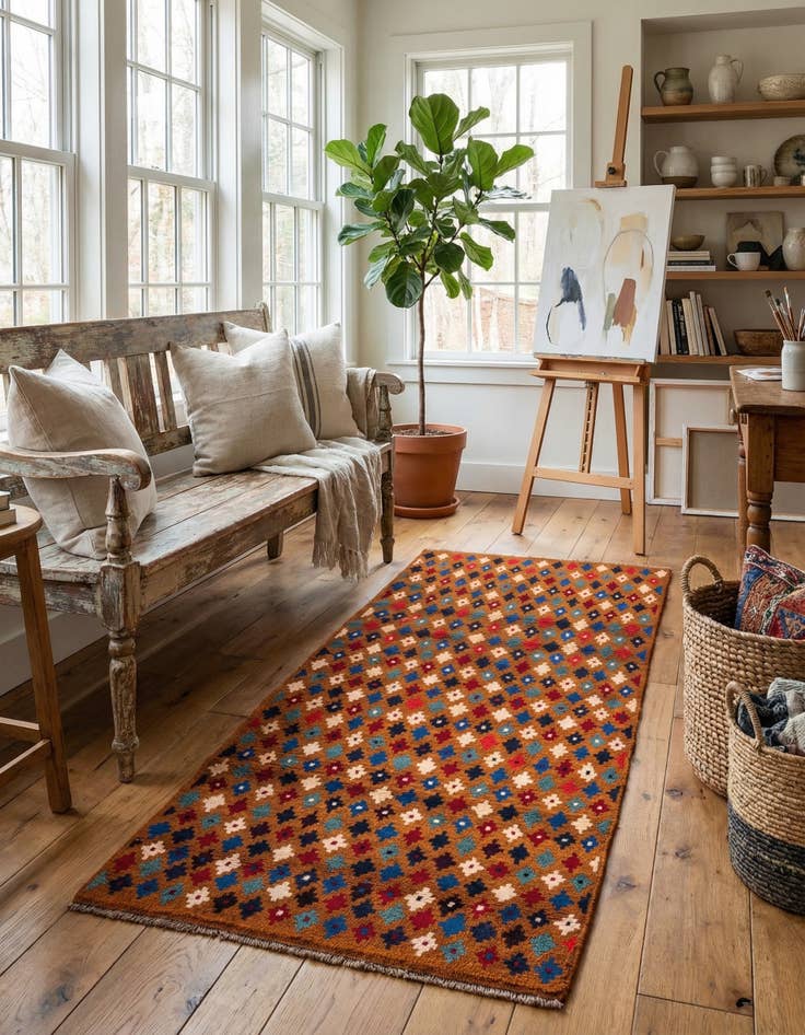 Detail image of 2' 10 x 4' 6 Hand Knotted Balouch Wool Rug