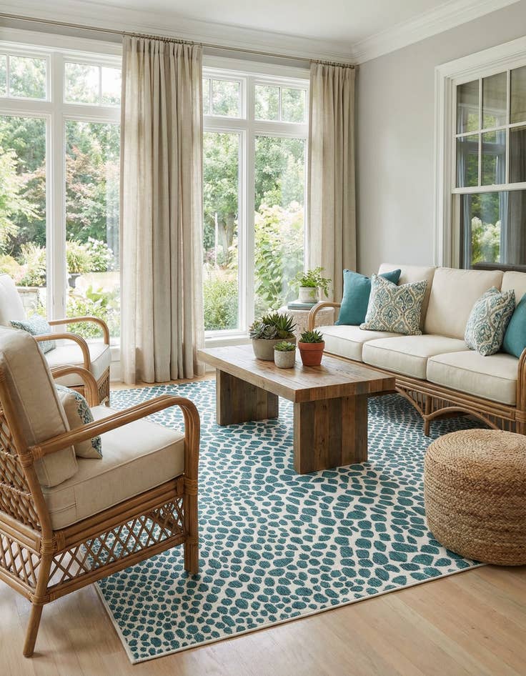 Detail image of 7' 10 x 10'  Washable Jill Zarin Cape Town Indoor / Outdoor Rug