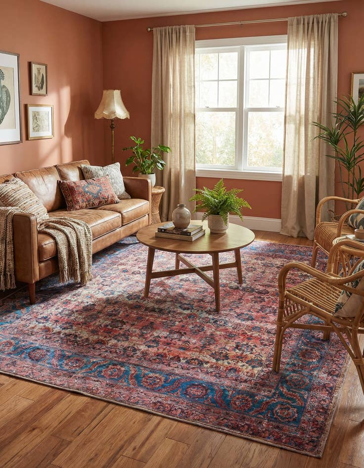 Detail image of  7' 10 x 7' 10  Washable Maahru Square Rug