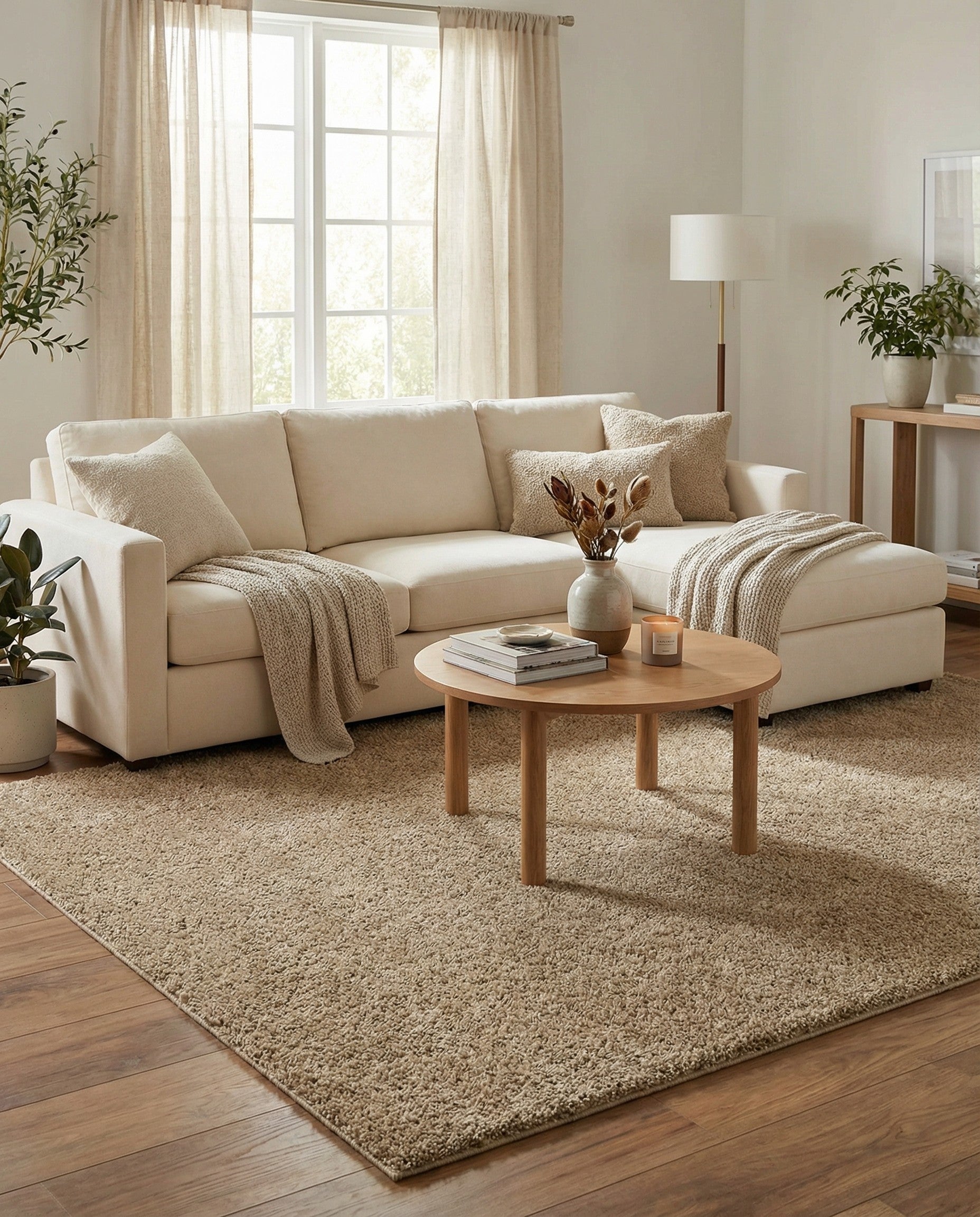  8' x 10' Soft Solid Shag Rug