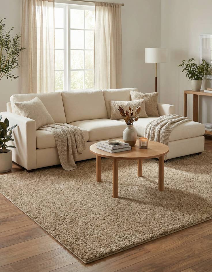 Detail image of  8' x 10' Soft Solid Shag Rug