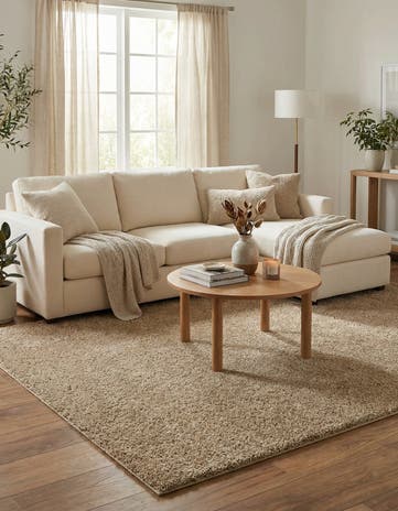 8' x 10' Soft Solid Shag Rug
