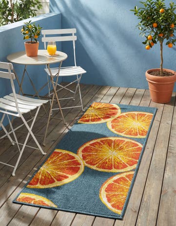 2' x 5' Easy-Clean Modern Indoor / Outdoor Runner Rug