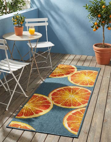 2' x 5' Easy-Clean Modern Indoor / Outdoor Runner Rug