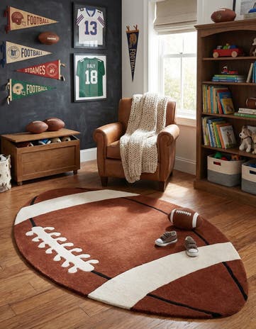 4' 6 x 7' 8 Playtime Kids Wool Oval Rug