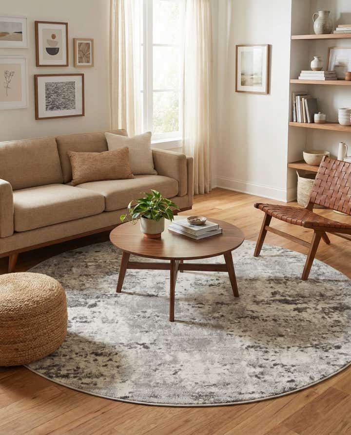 5' x 5' Aurora Round Rug