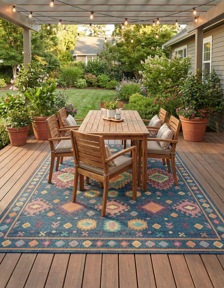 Detail image of 9' x 12' Easy-Clean Baja Indoor / Outdoor Rug