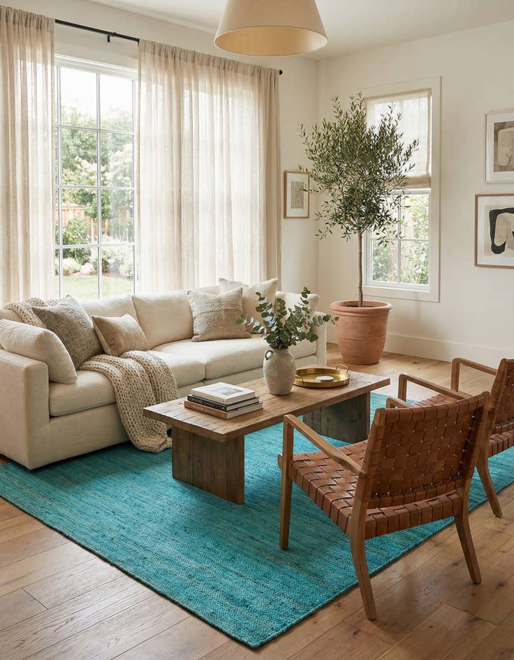 Detail image of 9' 2 x 9' 2  Hand Braided Jute Square Rug