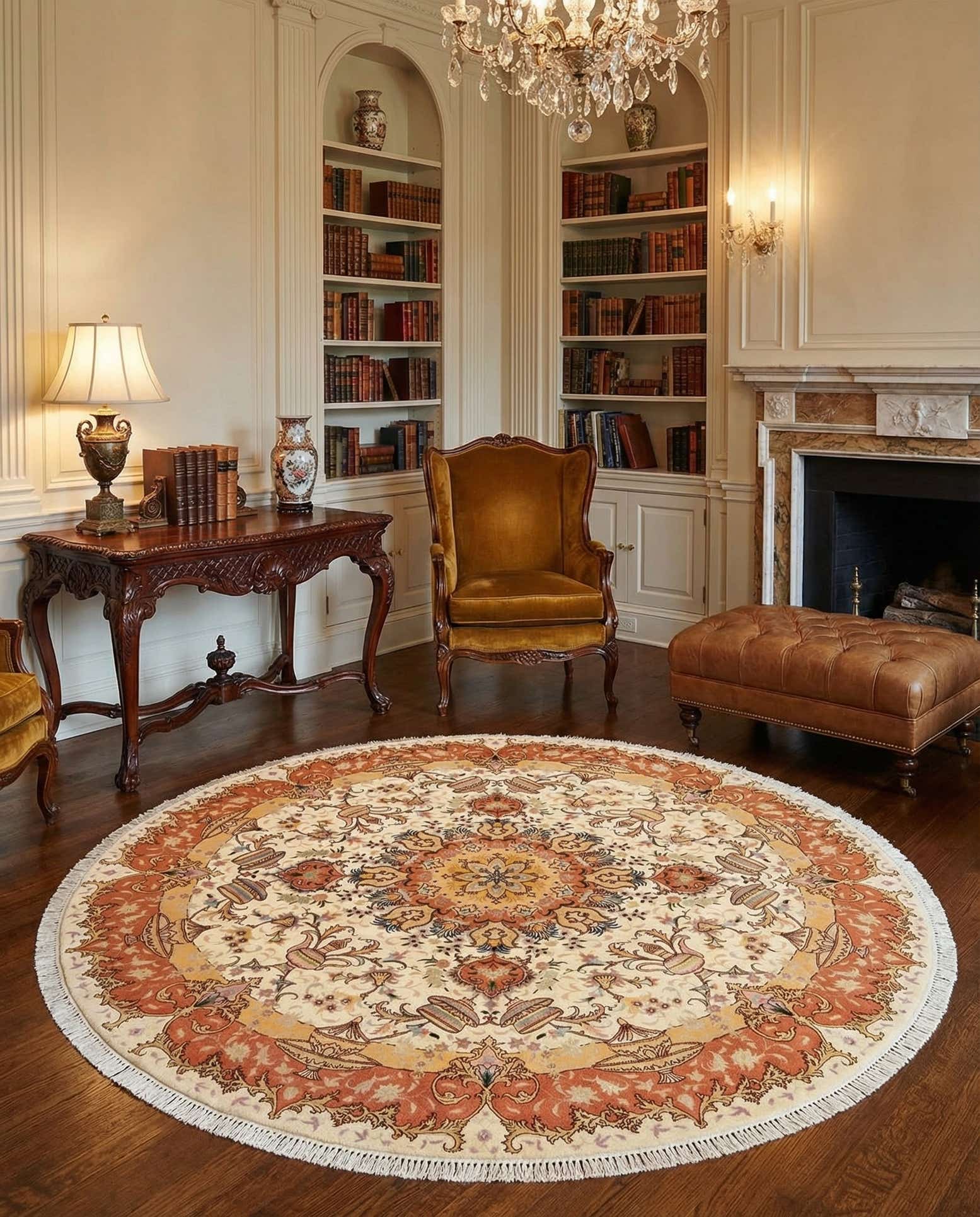 6' 7 x 6' 7 Tabriz Round Rug