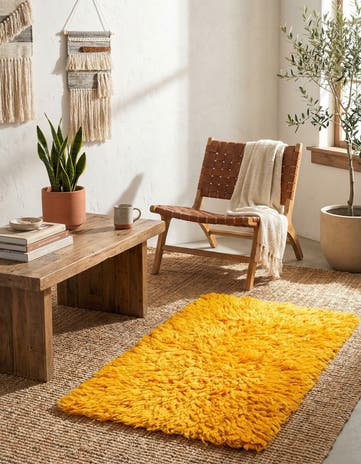 2' 1 x 4' 2 Hand Knotted Moroccan Wool Runner Rug