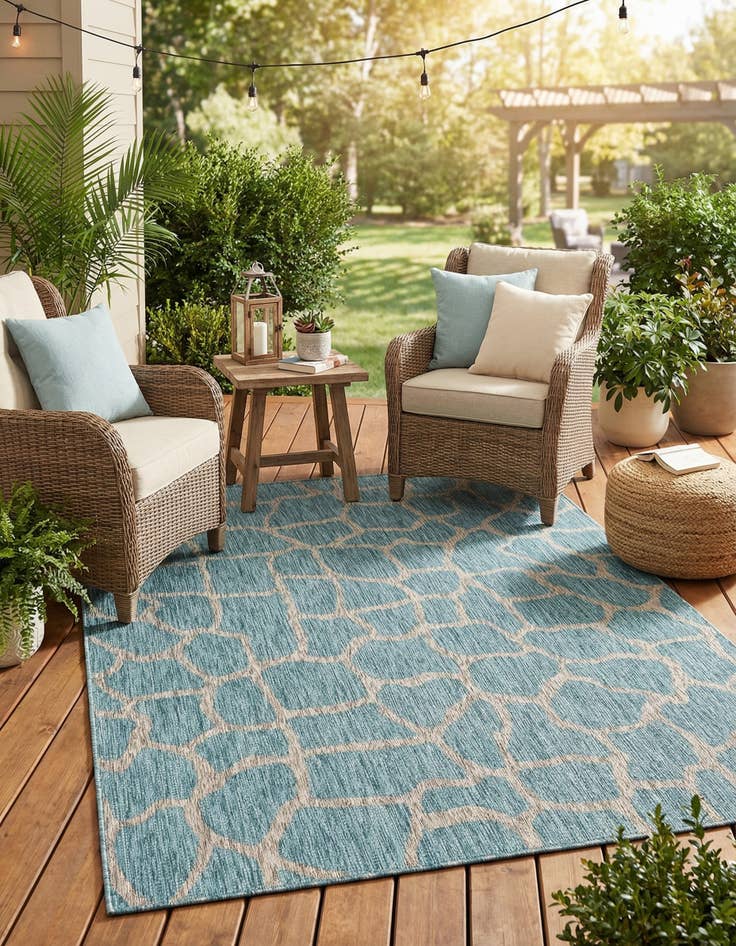 Detail image of  7' x 10'  Washable Safari Indoor / Outdoor Rug