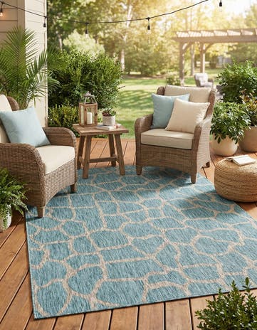 7' x 10' Easy-Clean Safari Indoor / Outdoor Rug