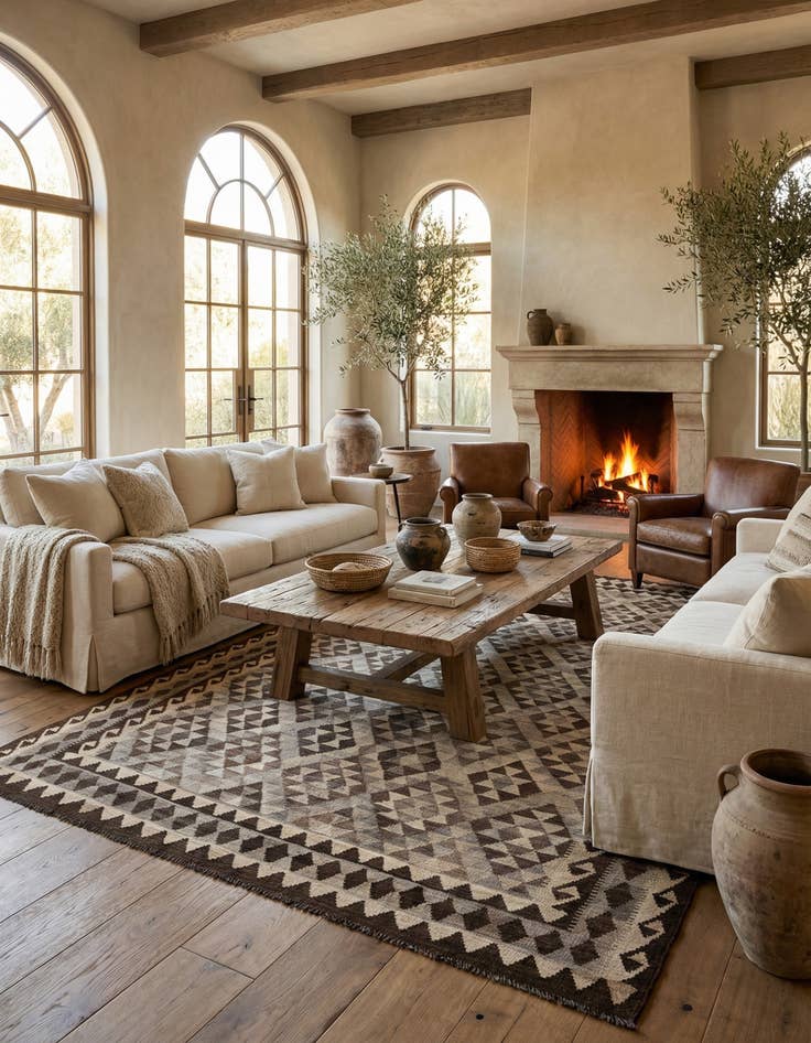 Detail image of 7' x 10' 2  Hand Woven Kilim Maymana Wool Rug