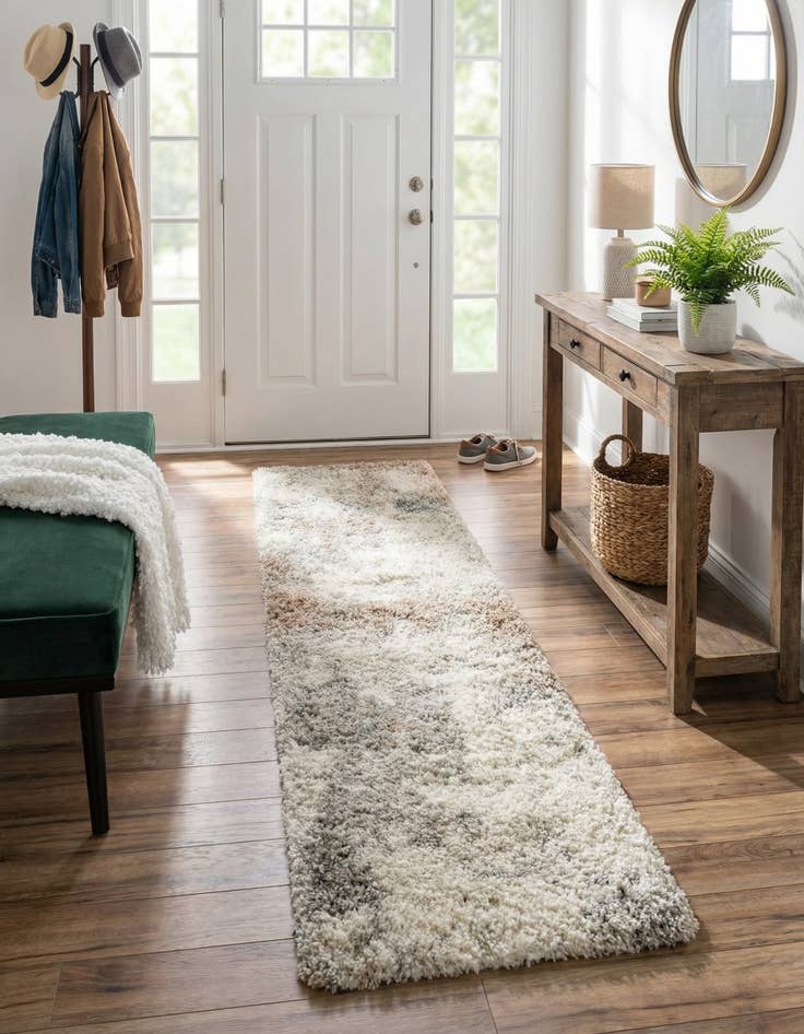 Detail image of  2' x 6' 7 Soft Touch Shag Runner Rug