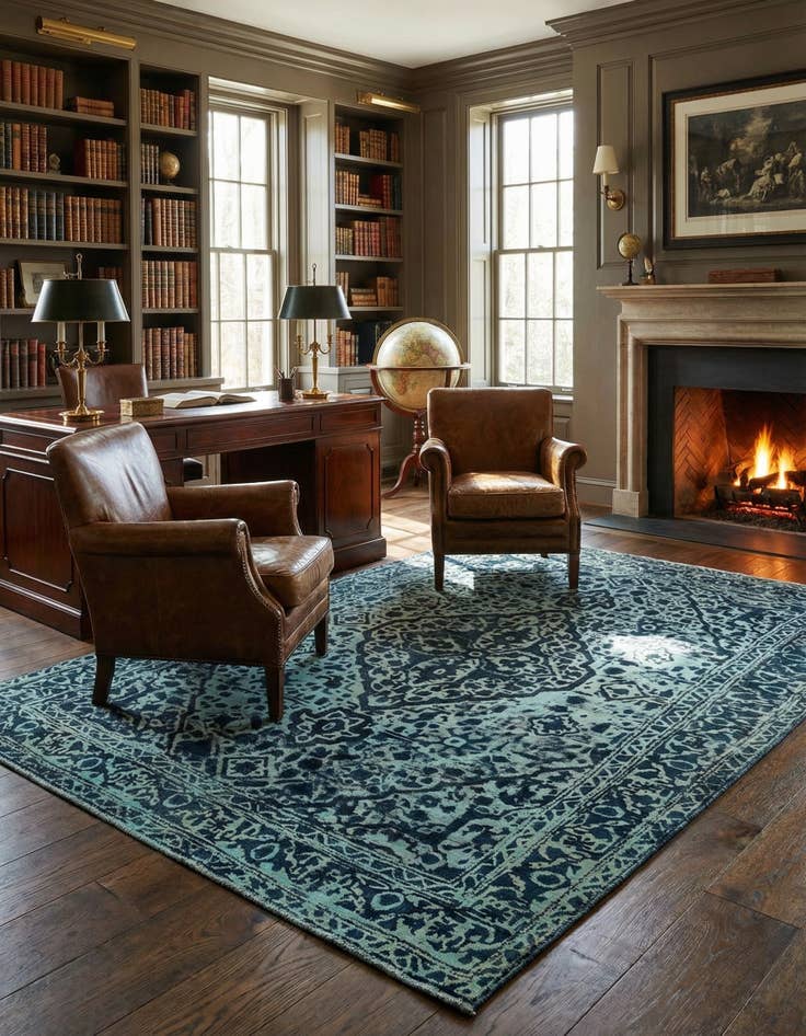 Detail image of 7' 7 x 11' 5 Vintage Royal Wool Rug