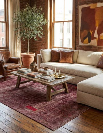 6' 4 x 8' 3 Hand Knotted Ultra Vintage Persian Wool Rug
