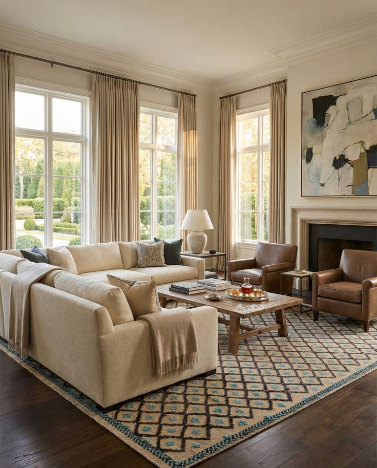 Detail image of 8' 1 x 10' 1 Hand Knotted Darya Wool Rug