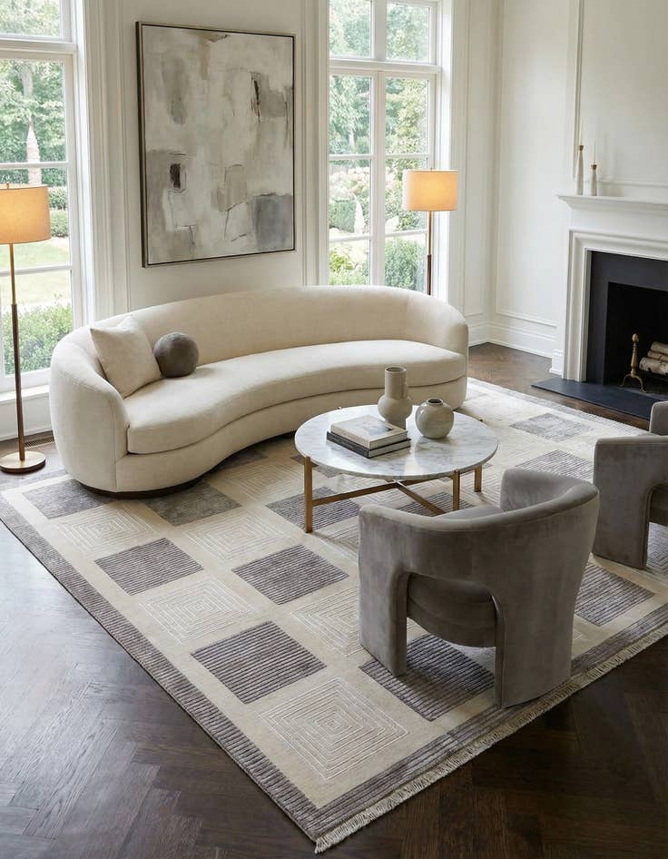 Detail image of 8' 2 x 11' 6  Hand Knotted Darya Wool Rug