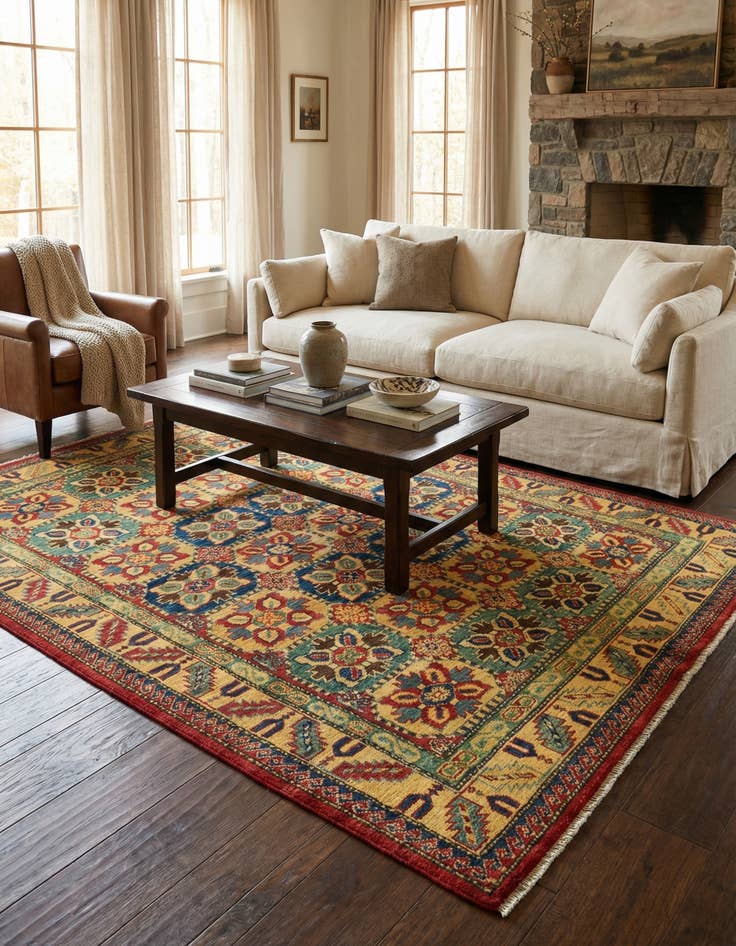 Detail image of 5' x 6' 9  Hand Knotted Kazak Rug