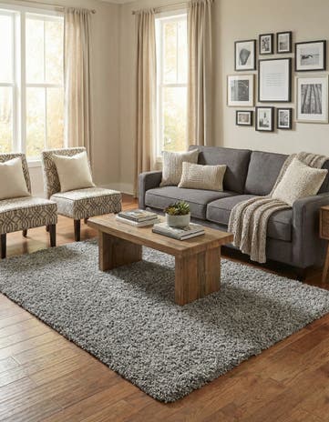5' 3 x 8' Solid Shag Rug