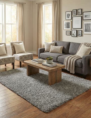 5' 3 x 8' Solid Shag Rug