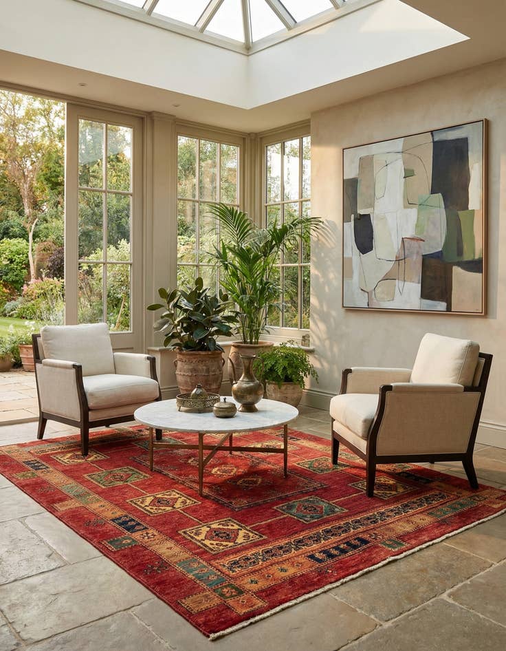 Detail image of 4' 11 x 7' 3 Kashkuli Rug