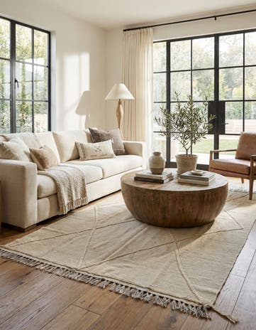 5' x 6' 5 Hand Woven Kilim Modern Wool Rug