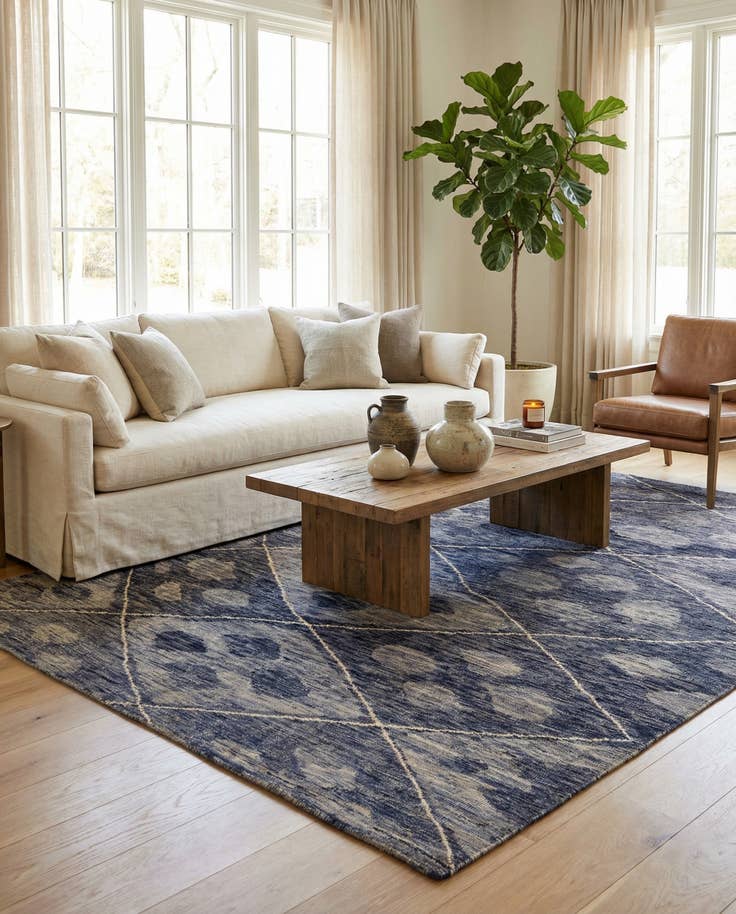 Detail image of 8' x 9' 10 Hand Knotted Moroccan Wool Rug