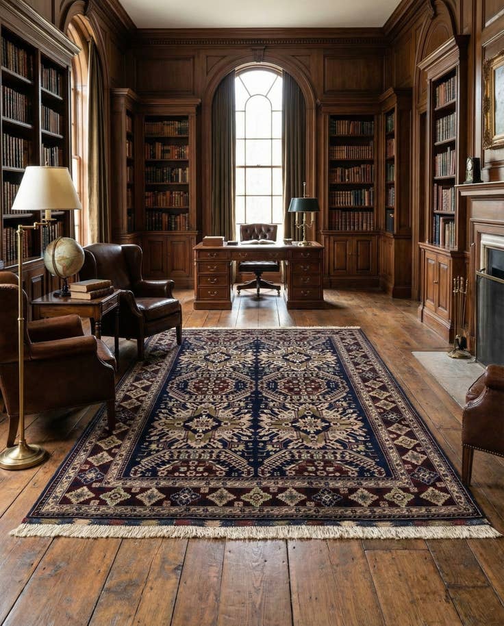 Detail image of 7' x 9' 7 Hand Knotted Lahour Wool Rug
