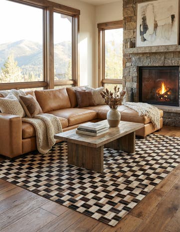 4' 11 x 7' 10 Cowhide - Patchwork Rug