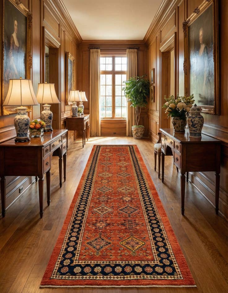 Detail image of 3' x 12' 10 Luribaft Wool Runner Rug